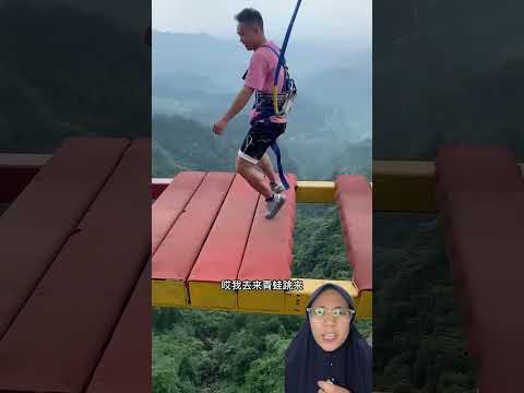 NAIK JEMBATAN GANTUNG #travel #bungeejumping #adventure #bungeejump #fun #zipline #bunjeejumping