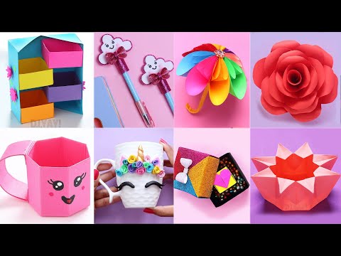 8 Easy Craft Ideas | Paper Craft | Art and Craft | Craft Ideas