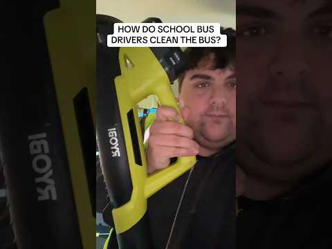 HOW TO CLEAN A SCHOOL BUS WITH A LEAF BLOWER