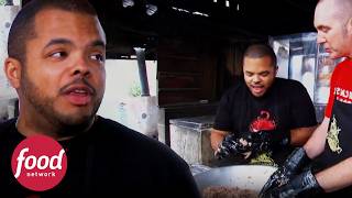El cerdo de Devin se cocina durante horas a fuego lento | Cocinando con fuego | Food Network