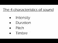 Characteristics and Concepts of Sound