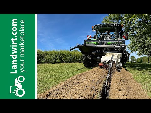 Selbstgebaute Grabenfräse im Einsatz! | landwirt.com