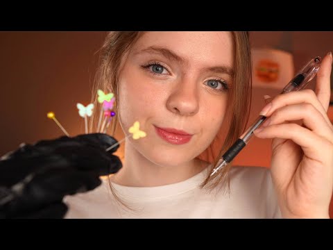 Fastest Nose Piercing Shop ASMR Roleplay! 💁‍♀️ Relaxing personal attention & Face drawing