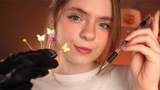 Fastest Nose Piercing Shop ASMR Roleplay! 💁‍♀️ Relaxing personal attention & Face drawing