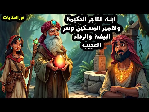 قصة ابنة التاجر الحكيمة والأمير المسكين وسر البيضة والرداء العجيب من القصص الخيالية المشوقة والمسموع