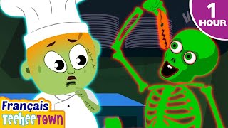 Cinq squelettes cuisinaient à une fête 🍲💀 | Divertissement effrayant pour les enfants | Teehee Ville
