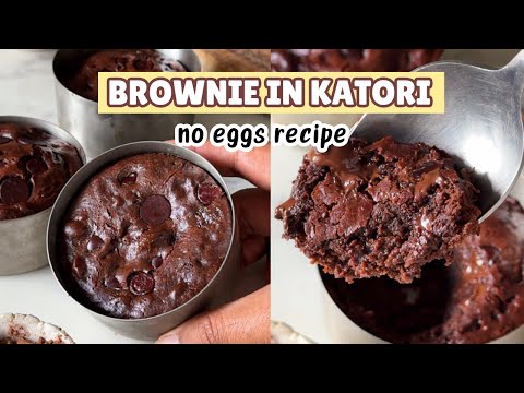 EGGLESS, NO OVEN BROWNIE IN A KATORI 🤌🏻 HOW TO MAKE BROWNIES AT HOME IN COOKER