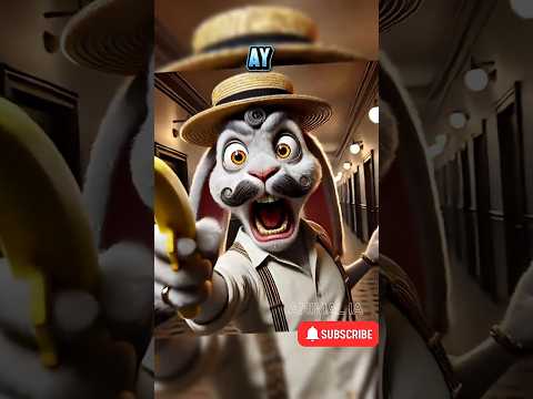 arriba las manos 😲😲😲 #animalia #humor #conejo #memes #ia #gracioso