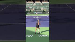 Alex Eala rips a forehand line past Diana Shnaider Indian Wells #tennis #wta #tennisparadise