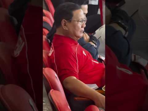 Wajah takut cemas sang president prabowo gila timnas menanti penalti romeny