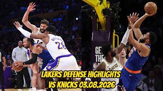 The Lakers displayed a dominant, 'gritty' defensive performance against the Knicks