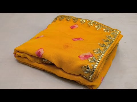 #NEW Marbal chiffon saree#Bandej saree#party wear saree#New Fancy Saree #Saree