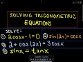 Trigonometric Identities and Equations