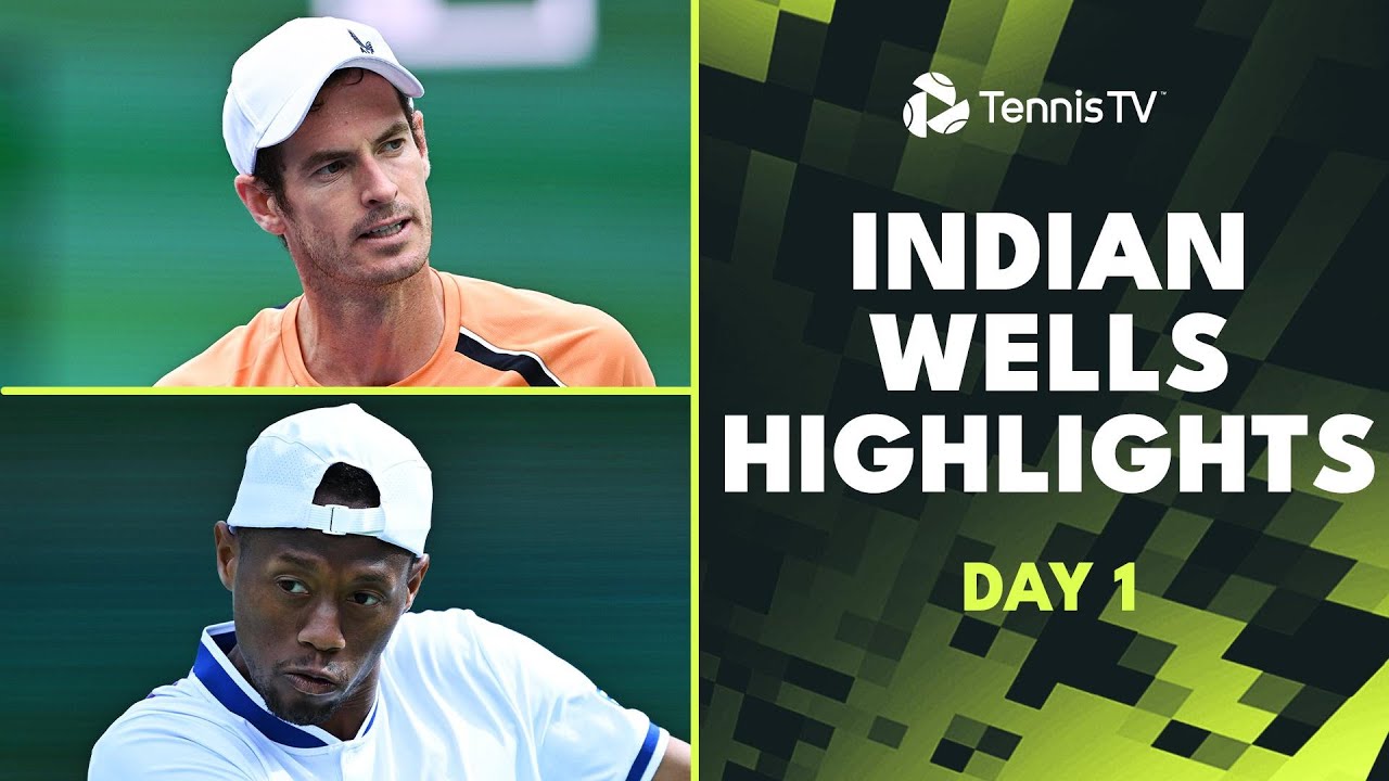 Murray Battles Goffin; Eubanks, Giron, Kokkinakis in Action | Indian Wells 2024 Day 1 Highlights