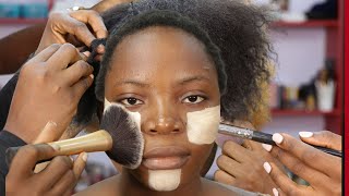 100M VIEWS ⬆️ NIGERIAN WEDDING  TRANSFORMATION 👆 100,000,000 VIEWS ⬆️ BRIDE ⬆️😱 DARK SKIN MAKEUP