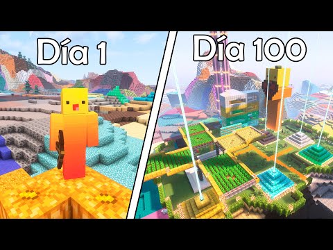 SOBREVIVÍ 100 DÍAS PERO cada CHUNK es un BLOQUE DIFERENTE  Minecraft Hardcore