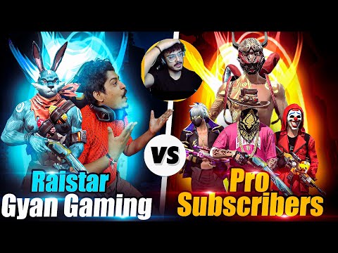 RAISTAR & GYAN GAMING VS 4 PRO SUBSCRIBERS 😱 WHO WILL WIN ?? MUST WATCH