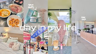 A DAY IN MY LIFE🧁🧃culinary vlog,what i eat in a day,new cafe,k-bbq,get ready,jogging+productive. 𐙚 ˚
