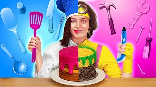 DESAFIO DE ARTE COM CANETA 3D VS. PANQUECA! Quem faz a melhor arte gastronômica? por 123 GO! FOOD