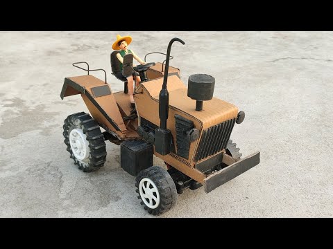 || How To Make A Tractor At Home Very Easy || Remote Control Cardboard Tractor