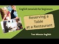 Restaurant Reservation Scenarios and Costs