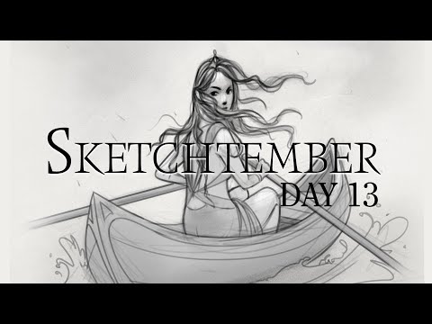 SKETCH-TEMBER DAY 13! Small boat in the rain!