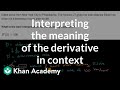 Understanding Derivatives and Instantaneous Rates