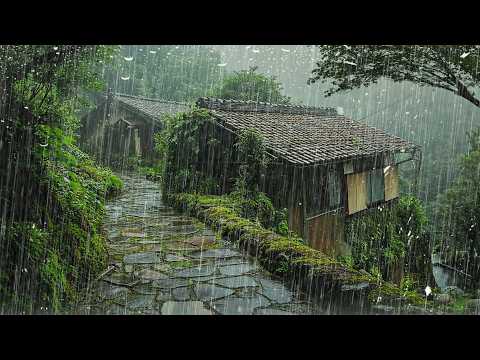 걱정을 잊고 잠들게 해주는 빗소리 🌧 평화로운 공원의 차분한 백색소음 ASMR. relax, study