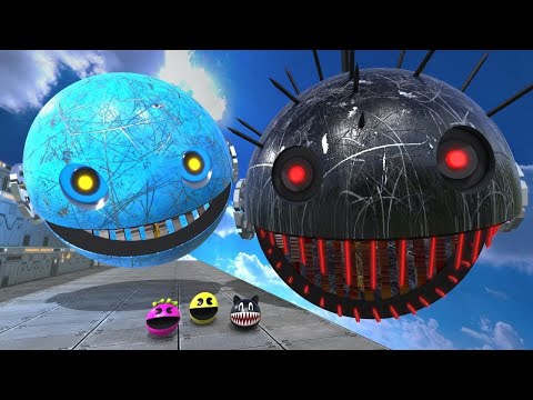 Pacman Adventures Compilation | Robot Cartoon Cat vs Robot Pacman vs Iron-Man