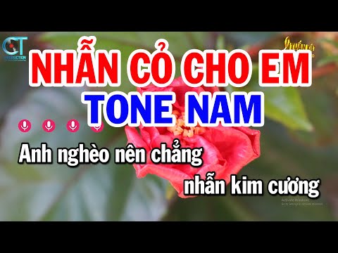 Karaoke Nhẫn Cỏ Cho Em Tone Nam Em || Nhạc Sống Phối Mới | Karaoke Tuấn Kiệt