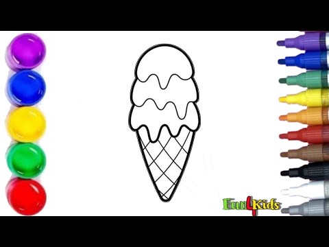 How to draw Ice Creams ? Bolalar uchun oson rasm chizish | Рисование мороженого для малышей