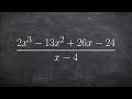 Dividing Polynomials with Synthetic Division