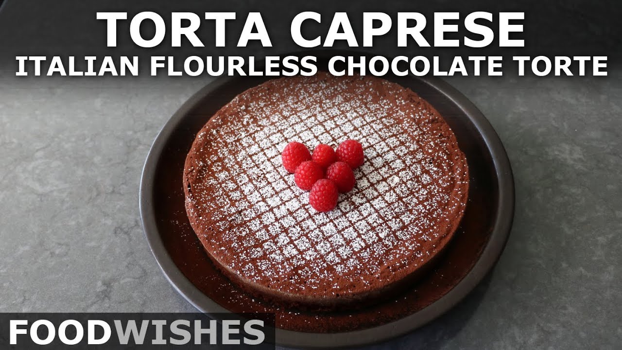 Italian Flourless Chocolate Torte Torta Caprese