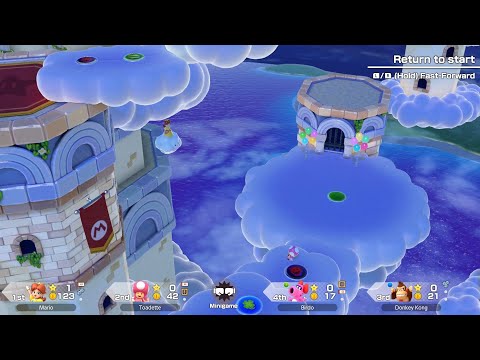 Super Mario Party Jamboree #62 Mario's Rainbow Castle Daisy vs Toadette vs Birdo vs Donkey Kong