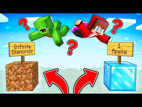 Which BLOCK Will Mikey and JJ Choose in Minecraft? (Maizen)