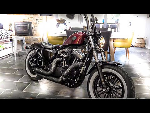 RIDING HER CUSTOM 48 HARLEY DAVIDSON FOR THE FIRST TIME