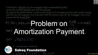 Problem on Amortization Payment