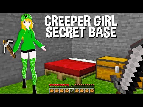 How To FIND SECRET BASE of a CREEPER GIRL In Minecraft ?