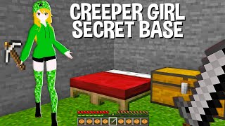 How To FIND SECRET BASE of a CREEPER GIRL In Minecraft ?
