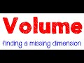 Finding Missing Dimensions of Cylinders