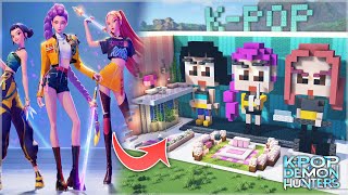 ⛏️ Minecraft x KPOP Demon Hunters :: Huntrix Room Build 🎤 [마인크래프트 케이팝 데몬 헌터츠 헌트릭스 방 만들기 마크 건축]