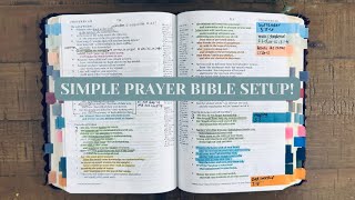 EASY SIMPLE PRAYER BIBLE SET UP! | Bible Study | Bible Journaling | Pray Scripture 
