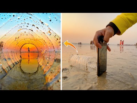 Creative Mobile Photography With Water Bottle To Go Viral #shorts