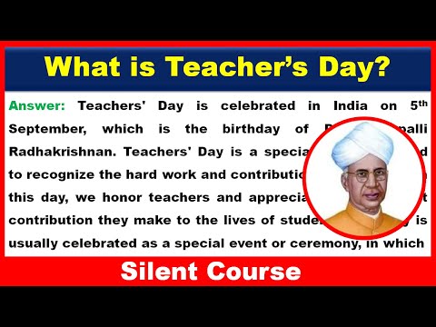 What is Teachers Day? What is Teachers Day In English | What is Teacher's Day