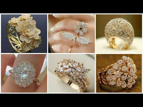 Elegant Gold Stones Rings designs
