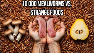 10 000 Mealworms vs. Strange foods