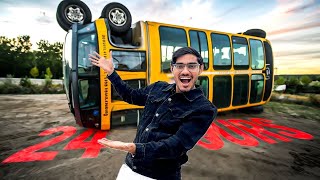 ₹100000 Flipped Bus Challenge   बस पलट गई मरते मरते बचे😭