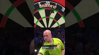 🎯 THE IMPOSSIBLE MOMENT! Michael van Gerwen nearly hits back-to-back 9-darters! 🤯 #shorts #darts