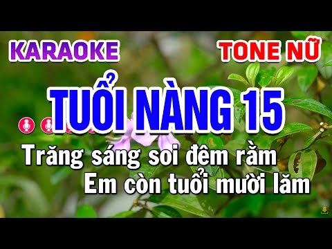 Karaoke Tuổi Nàng 15 – Tone Nam ( Hoà Âm Mới ) Tú Anh