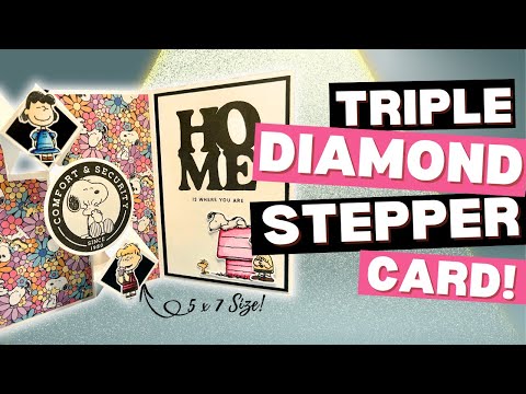 Check out this COOL Card Fold! | NO DIES NEEDED!!! | Triple Diamond Stepper Card